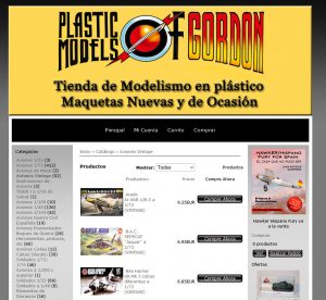 Portada tienda on line PLastic Models Fgordon